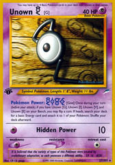 Unown [G] - 27/105 - Rare - 1st Edition