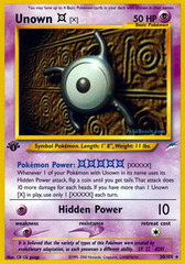 Unown [X] - 30/105 - Rare - 1st Edition