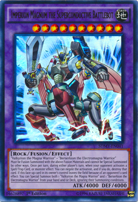 Imperion Magnum the Superconductive Battlebot - SDMY-EN041 - Ultra Rare - 1st Edition