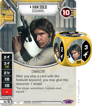 Han Solo - Scoundrel (Sold with matching Die)