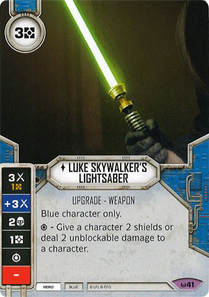 Luke Skywalkers Lightsaber (Sold with matching Die)