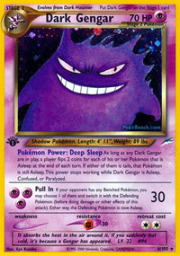 Dark Gengar - 6/105 - Holo Rare - 1st Edition