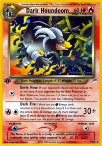 Dark Houndoom - 7/105 - Holo Rare - 1st Edition