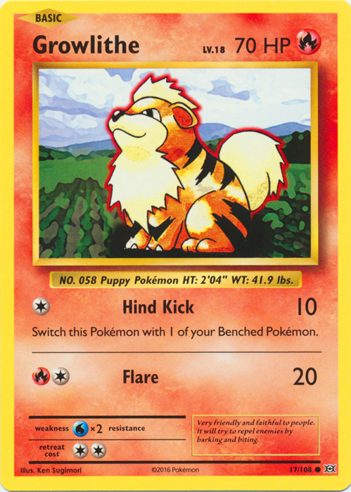 Growlithe - 17/108 - Common