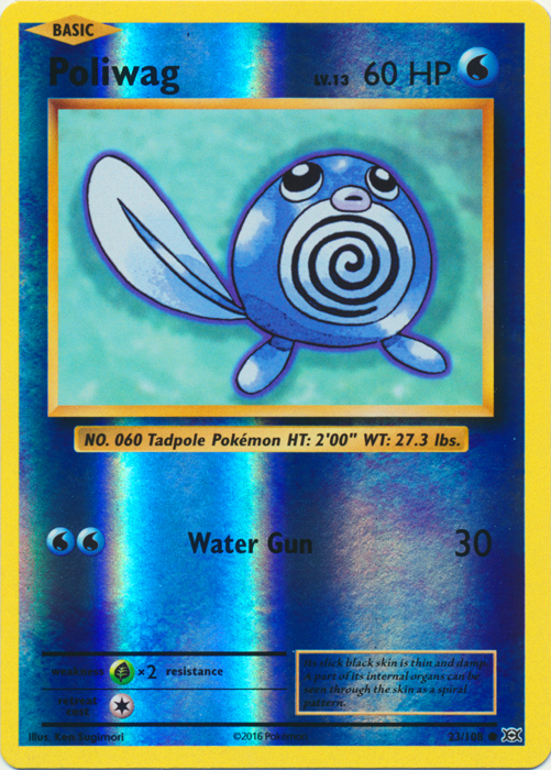 Poliwag - 23/108 - Common - Reverse Holo