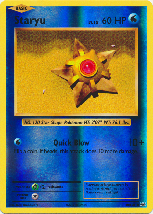 Staryu - 30/108 - Common - Reverse Holo