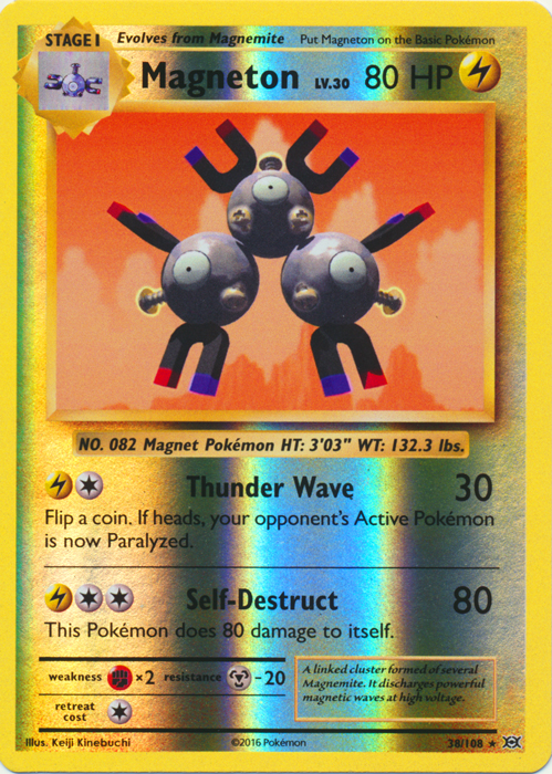 Magneton - 38/108 - Holo Rare - Reverse Holo