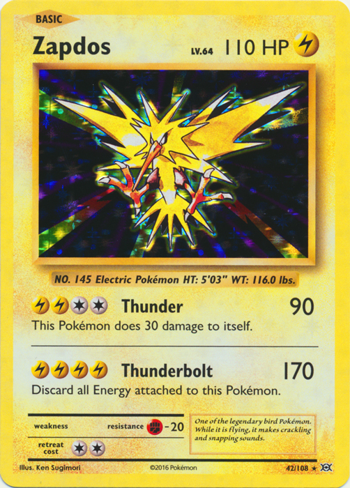 Zapdos - 42/108 - Holo Rare