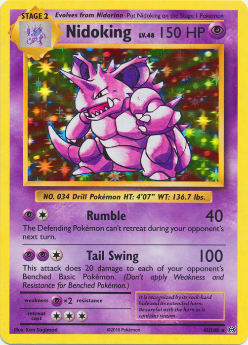 Pokemon Shadowless Nidoking Vintage hotsell Holo Rare