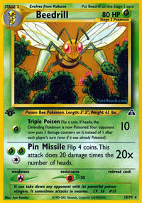 Beedrill - 18/75 - Rare - 1st Edition