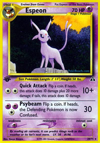 Espeon - 20/75 - Rare - 1st Edition