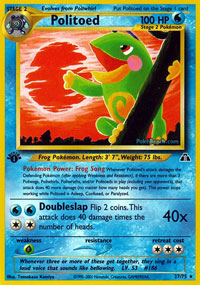 Politoed - 27/75 - Rare - 1st Edition