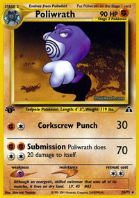 Poliwrath - 28/75 - Rare - 1st Edition