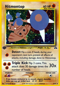 Hitmontop - 3/75 - Holo Rare - 1st Edition