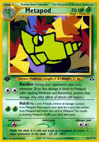 Metapod - 42/75 - Uncommon - 1st Edition