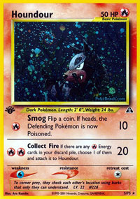 Houndour - 5/75 - Holo Rare - 1st Edition