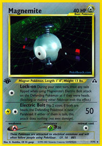 Magnemite - 7/75 - Holo Rare - 1st Edition