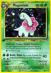 Meganium - 10/111 - Holo Rare - 1st Edition