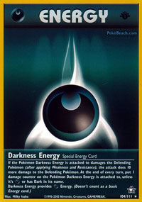 Darkness Energy - 104/111 - Rare - 1st Edition