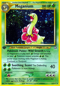 Meganium - 11/111 - Holo Rare - 1st Edition