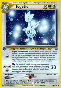 Togetic - 16/111 - Holo Rare - 1st Edition