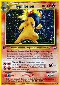 Typhlosion - 17/111 - Holo Rare - 1st Edition