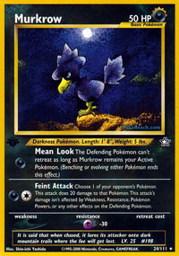 Murkrow - 24/111 - Rare - 1st Edition