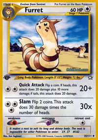 Furret - 35/111 - Uncommon - 1st Edition