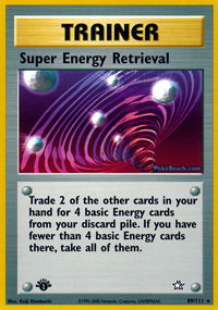 Super Energy Retrieval - 89/111 - Rare - 1st Edition