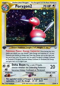 Porygon2 - 12/64 - Holo Rare - 1st Edition