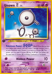 Unown [B] - 39/64 - Uncommon - 1st Edition