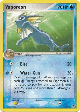 Vaporeon - 6/17 - NON-Holo Rare