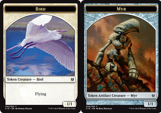 Myr // Bird (White) Double-sided Token