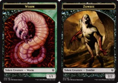 Zombie // Worm Double-sided Token