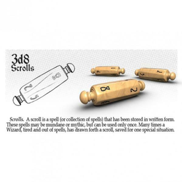 PolyHero - 3d8 Scrolls - Parchment with Black Ink