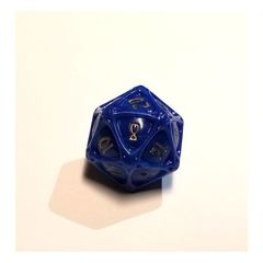 PolyHero - 1d20 Orb - Lapis Lazuli with Glittering Gold