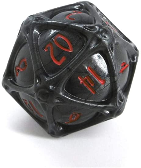PolyHero - 1d20 Orb - Shadow with Demon`s Eye