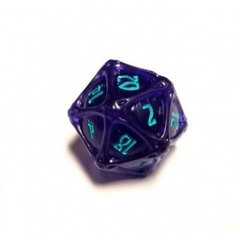 PolyHero - 1d20 Orb - Violet Storm with Lightning