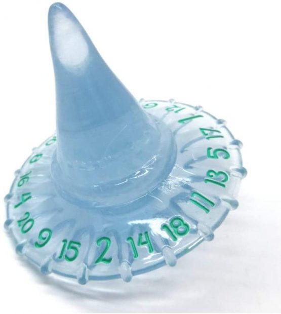 PolyHero - 1d20 Hat - Ethereal Ice with Burning Blue