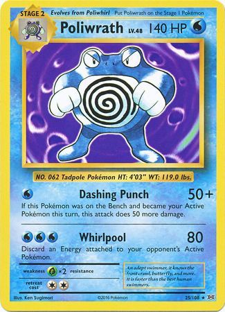 Poliwrath - 25/108 - Non-Holo XY Evolutions Prerelease Promo