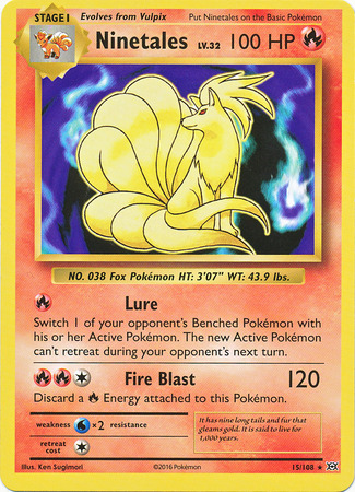 Ninetales - 15/108 - Non-Holo XY Evolutions Prerelease Promo