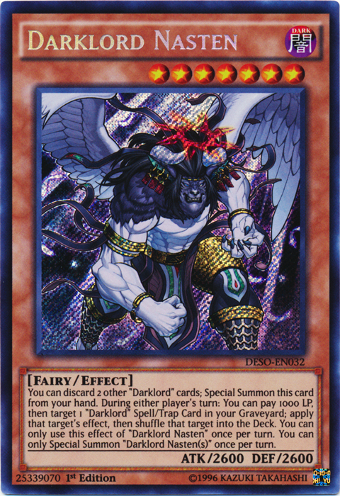 Darklord Nasten - DESO-EN032 - Secret Rare - 1st Edition