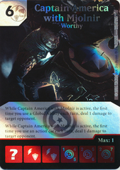 Captain America with Mjolnir - Worthy (Foil) (Die & Card Combo)