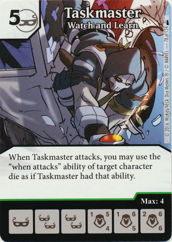 Taskmaster - Watch and Learn (Die & Card Combo)