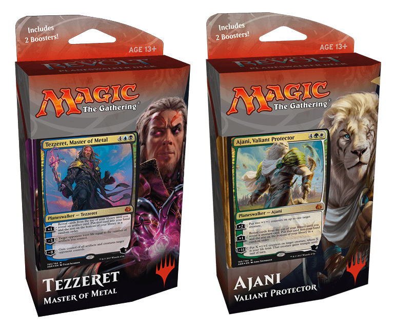 Aether Revolt Planeswalker Deck Set of 2: Tezzeret, Master of Metal & Ajani, Valiant Protector