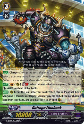 G-BT09/077EN - C - Outrage Lineback