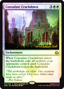 Consulate Crackdown - Foil - Prerelease Promo