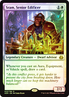 Sram, Senior Edificer - Foil - Prerelease Promo