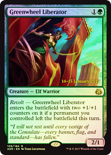 Greenwheel Liberator - Foil - Prerelease Promo