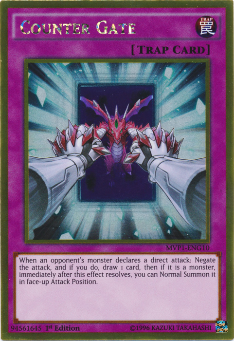 Counter Gate - MVP1-ENG10 - Gold Rare - 1st Edition
